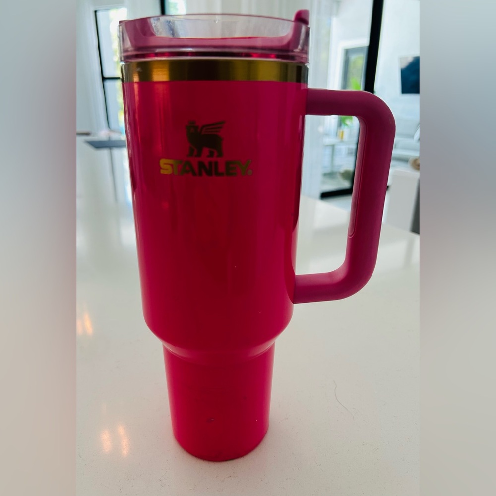 Stanley Hot Pink Insulated Travel Mug with Handle